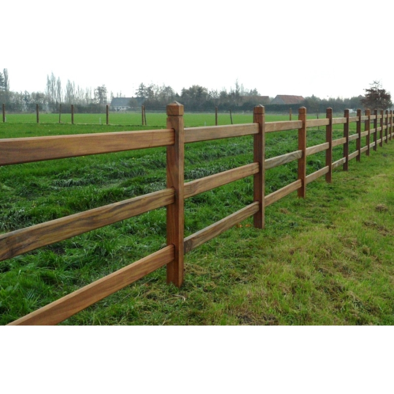 Kensington 2 weidepaal in hout Agrodieren - KEN2-P220-3SL-TRO-115X115