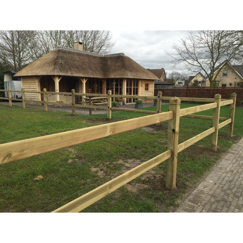 Kensington 3 T-paal in hout Agrodieren - KEN3-T220-2SL-RNG-120X120