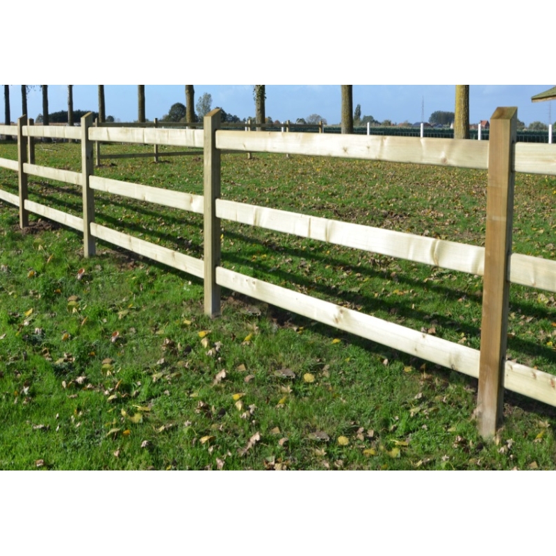 Westminster Hoek paal in hout Agrodieren - WEST-H220-RNG-3SL-110X110