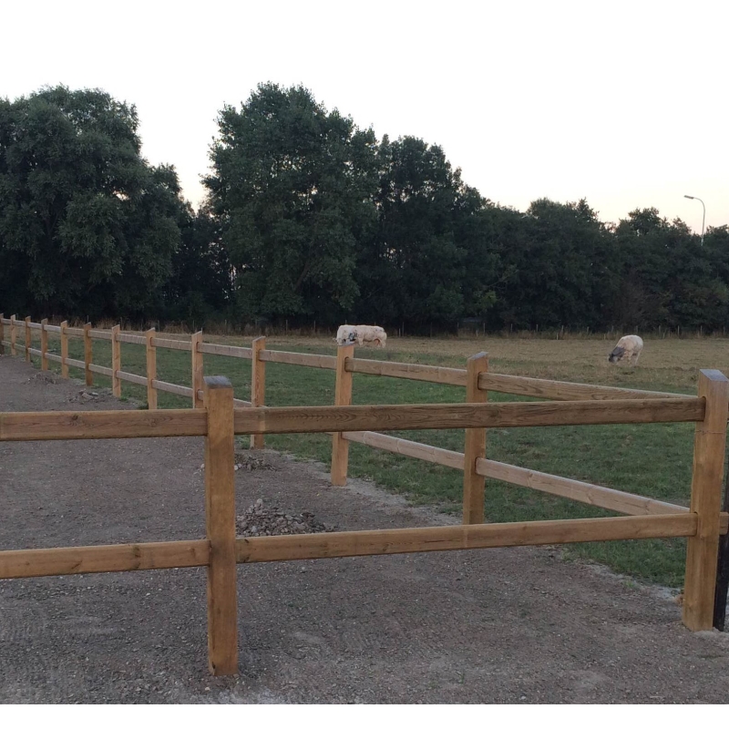 Westminster T-paal in hout Agrodieren - WEST-T220-RNG-2SL-110X110