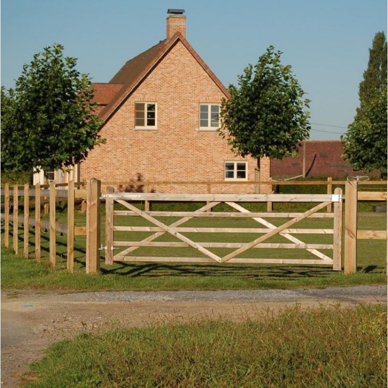 Weidepoort Weidehekken in hout - model New Paddock - NEWPAD-DEN-360X120