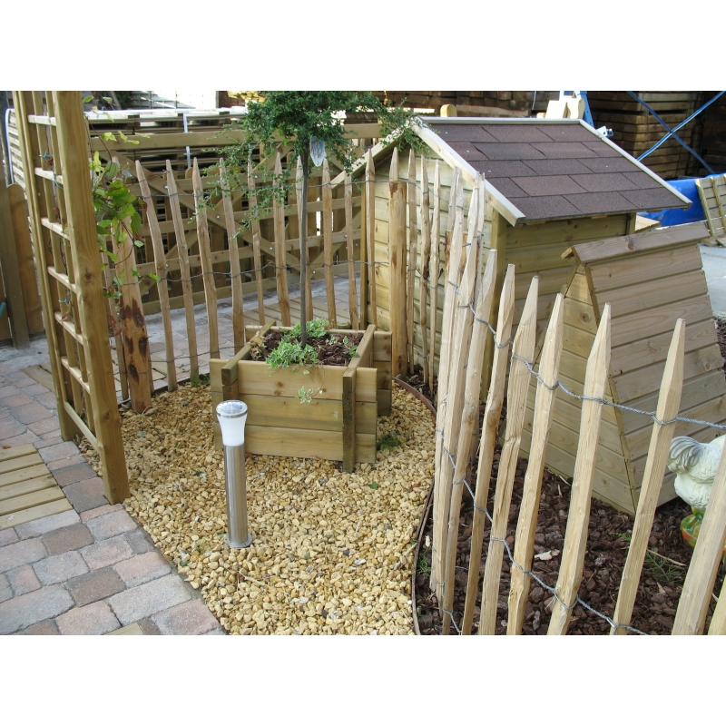 Kastanje afsluiting voor tuin en dier - Paalafstand 7,5 - 8,0 cm - Hoogte 1M - Lengte 10M - ideale paalafstand voor schapen, paarden, vee - AGRODIEREN - KAST-A-7,5-8CM-H100-L1000