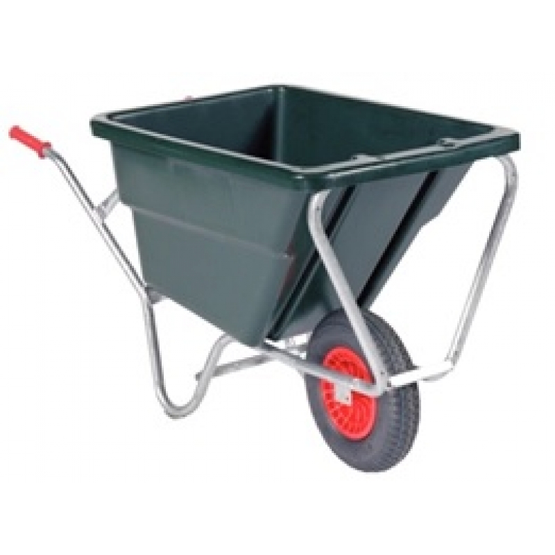 kruiwagen kunststof bak 170liter verzinkt onderstel stalen velg met luchtbandwiel 2ply - KRUIW-21171S