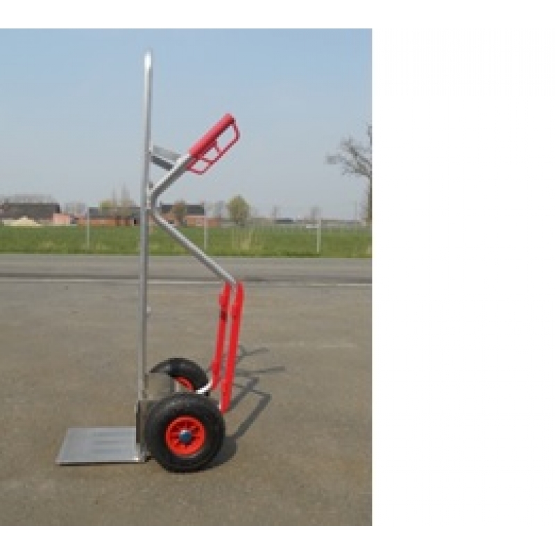steekwagen hoog aluminium met anti-lek polyurethaan wiel - STEEK-101032RB