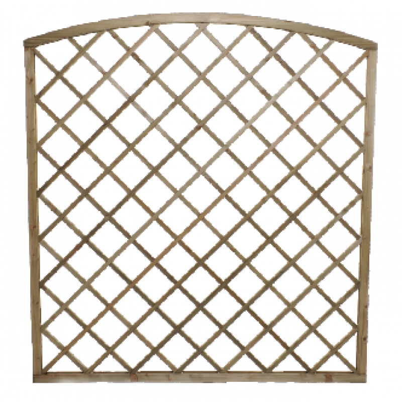 Klimscherm in hout diagonaal met boog Agrodieren - KSCH-DIAG-BOOG-180X180