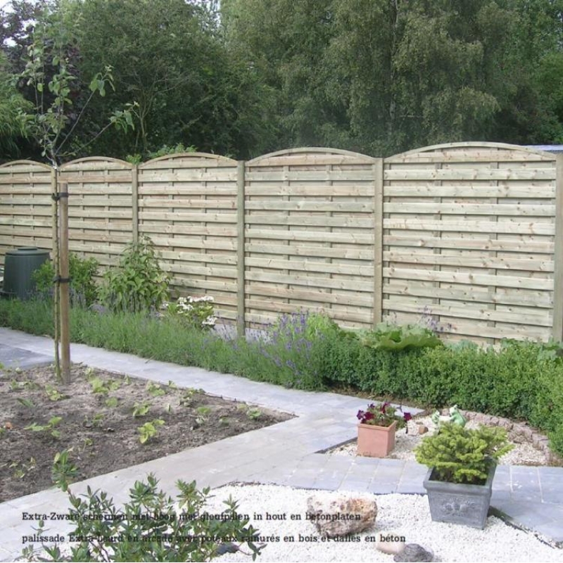 Tuinscherm in hout model extra zwaar met boog Agrodieren - HSCH-TZ-BOOG