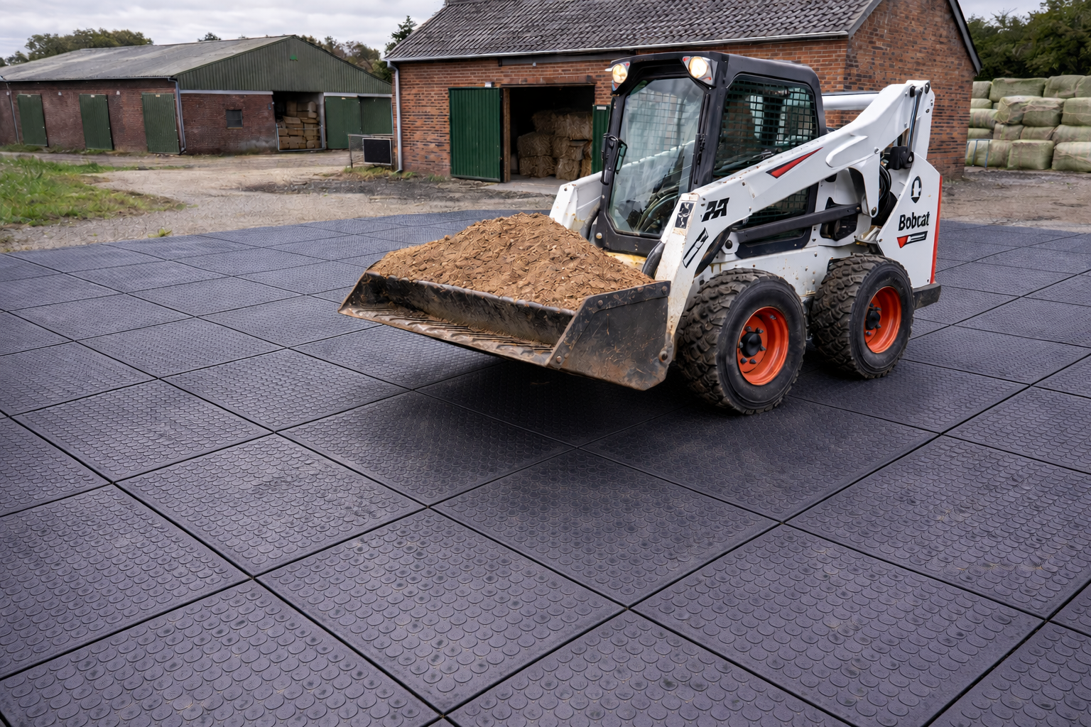 zelf een Bobcat kan hierop rijden zonder schade te veroorzaken
