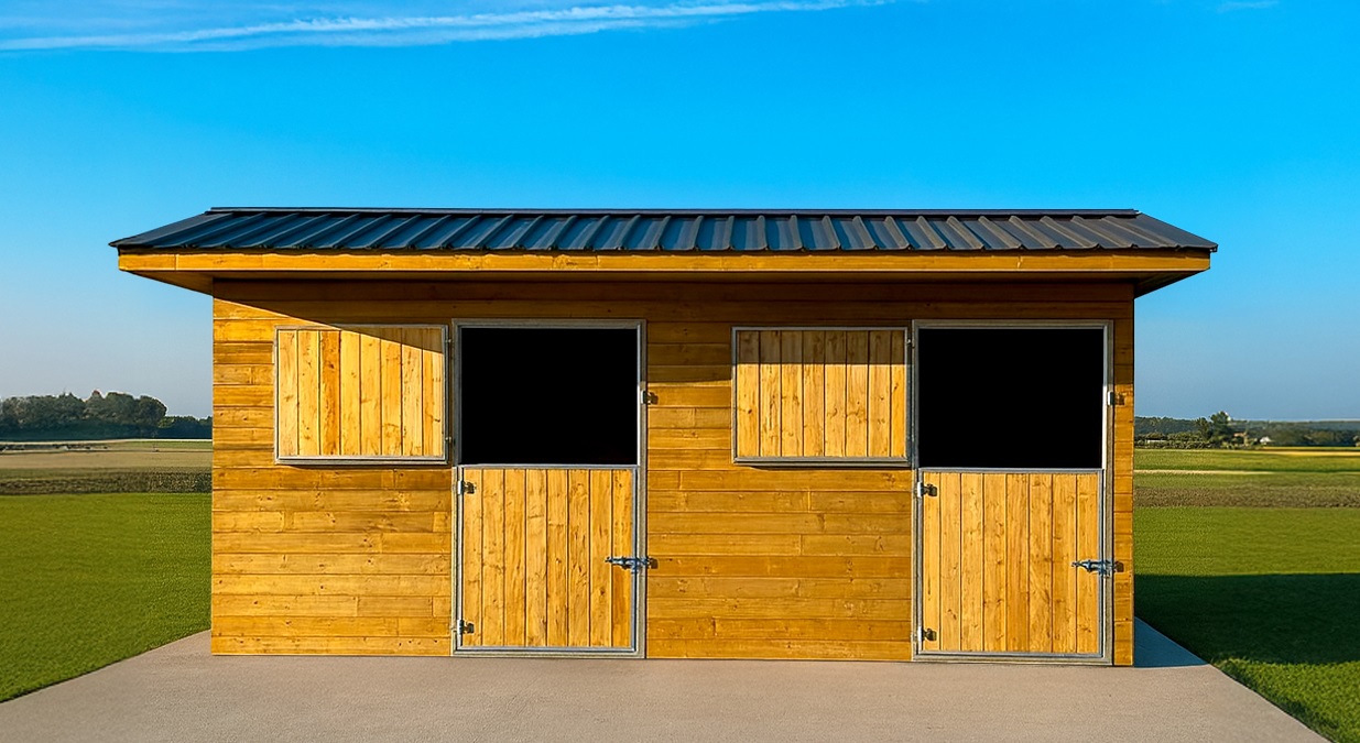 Agrodieren - Ecuries en bois pour l'extérieur, de haute qualité aux meilleurs prix - retrait, livraison en kit prêt à monter ou service d’installation possible.