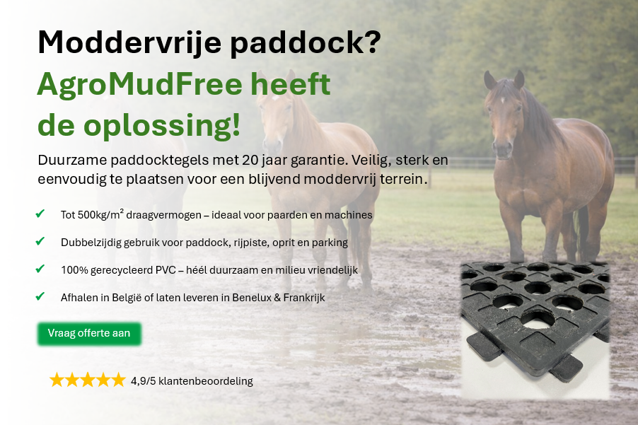 moddervrije paddock? agromudfree paddockplaat is de oplossing voor een moddervrij terrein.
