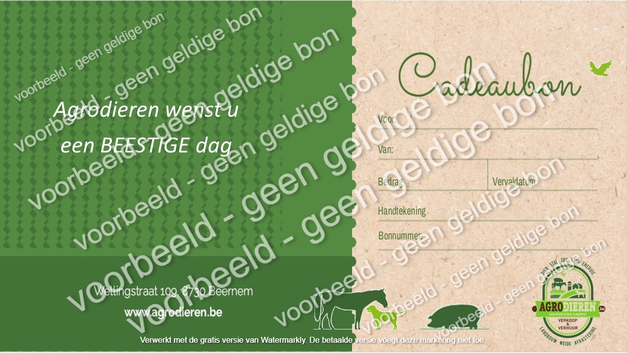 AGRODIEREN - geschenk cadeaubon voor dier en tuin